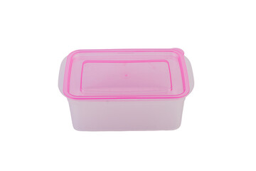 Plastic food container isolated on transparent background.