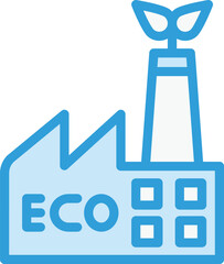 Eco factory Vector Icon Design Illustration