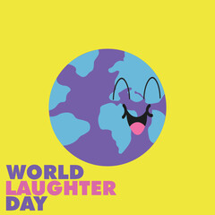 World Laughter Day design social media poster