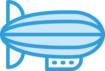 Blimp Vector Icon Design Illustration