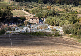 Fototapeta premium the hot springs of Saturnia Therme, Saturnia, Tuscany, Italy