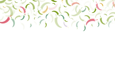 green chili hot pepper falling peppers red background border frame