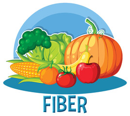 Vegetables and fruits fiber foods group