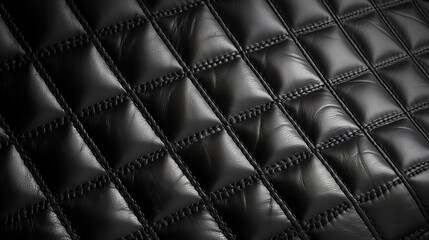 Fototapeta premium black quilted leather