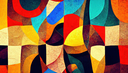 Abstract mosaic, digital art
