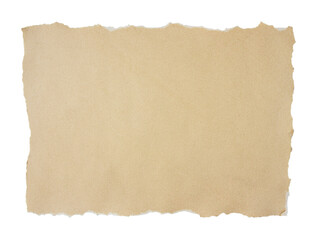 Obraz premium sheet Brown paper ripped edge, Torn sheets of paper strips