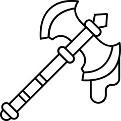 Assassin axe Trendy Color Vector Icon which can easily modify or edit


