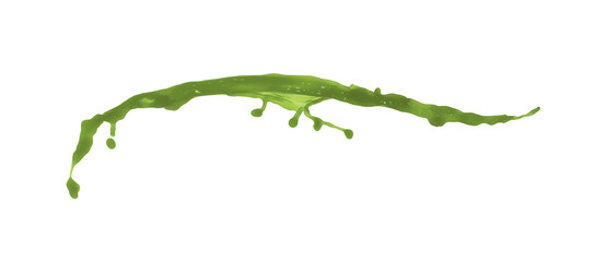 Splash of tasty fresh juice isolated on white