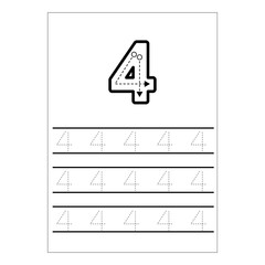 Writing numbers.  Practice writing numbers. How To write number.
