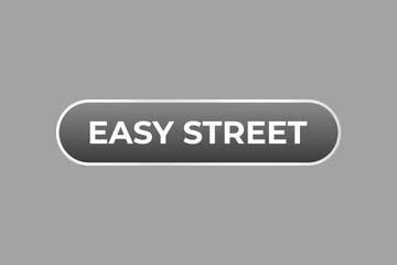 Easy Street Button. Speech Bubble, Banner Label Easy Street