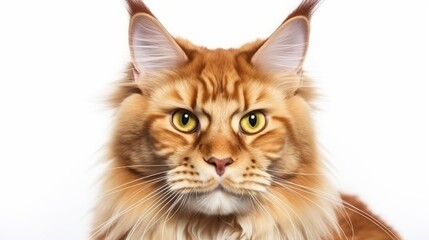 Fototapeta premium Beautiful Maine Coon Cat. A Portrait of Grace and Adventure.