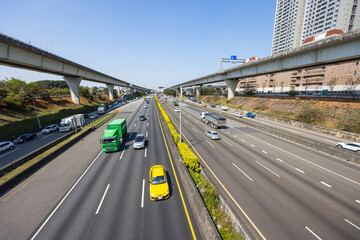 Linkou freeway in the New Taipei city