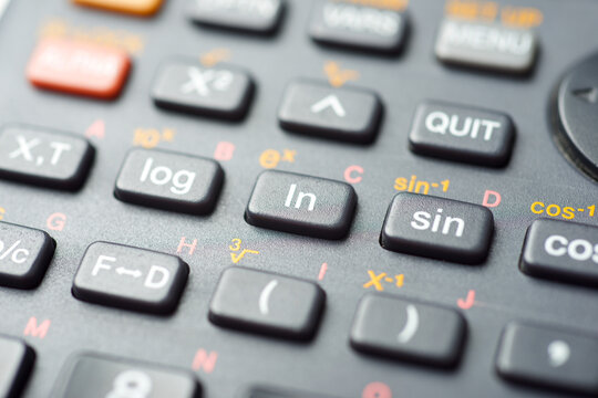Close-up of a scientific calculator