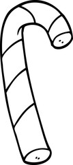 line drawing cartoon striped candy cane