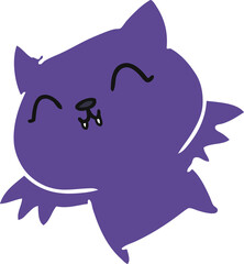 cartoon of cute kawaii bat