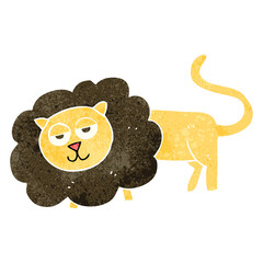 retro cartoon lion