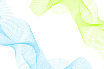 Abstract colorful blend wave lines on transparent background. Modern colorful flowing wave lines and glowing moving lines. Futuristic technology and sound wave pattern.