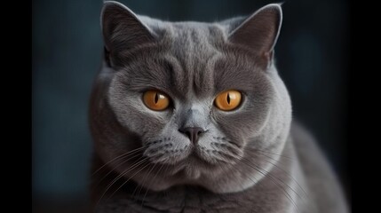 English Short Hair Cat. A Portrait of Grace and Adventure.