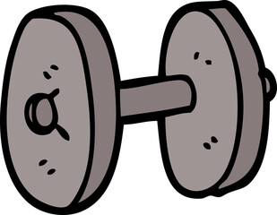 cartoon doodle gym weights