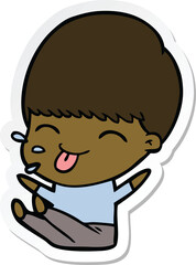 sticker of a cartoon boy