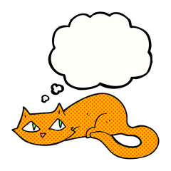 thought bubble cartoon cat