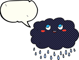 comic book speech bubble cartoon raincloud