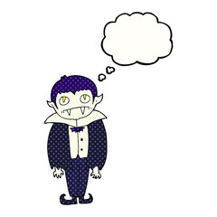 thought bubble cartoon vampire boy