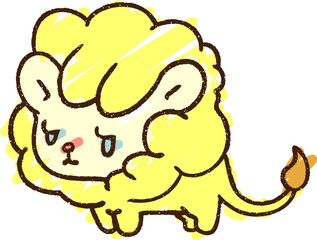 Lion Chalk Drawing