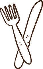 Cutlery Charcoal Drawing