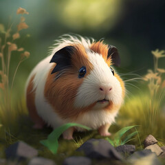 realistic guinea pig Hd cute