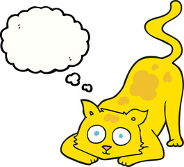 thought bubble cartoon cat
