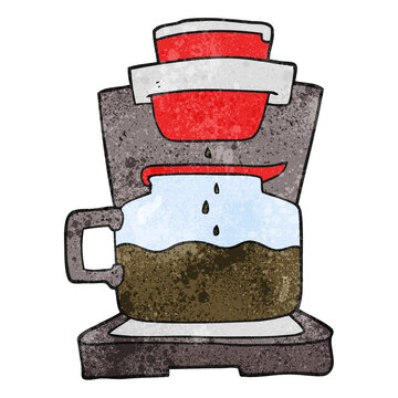 cartoon coffee maker brewing red coffee clip art preview