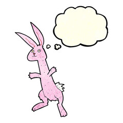 cartoon rabbit with thought bubble