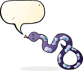 cartoon snake with speech bubble