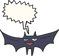 speech bubble cartoon halloween bat
