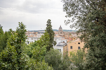 Fototapeta na wymiar Rome, Italy - September 16, 2021: panoramic view on Rome