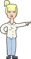 cartoon woman pointing