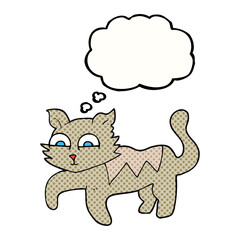 thought bubble cartoon cat
