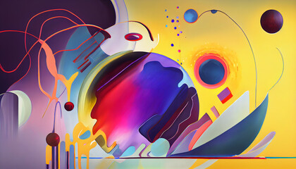 Iridescent Abstract shapes art Illustrations with Vibrant Holographic Colors, Intriguing Abstract Art Featuring a Variety of Unique Shapes and Forms