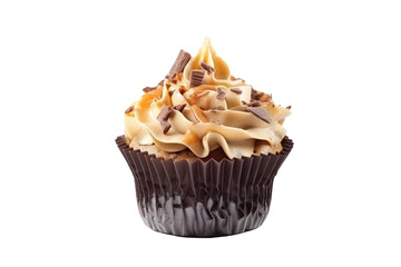 Cupcake isolated on transparent background. generative Ai	

