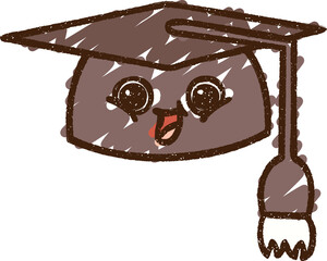 Graduation Cap Chalk Drawing