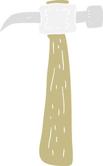 flat color illustration of a cartoon hammer