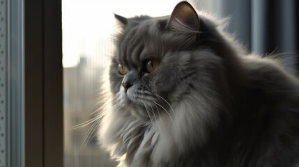 Beautiful Persian Cat. A Portrait of Grace and Adventure.