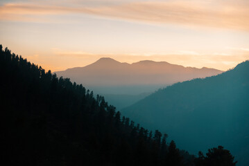 Sunset in the valley of Manali, Himachal Pradesh