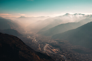 View of Kullu valley captured from Bijli Mahadev