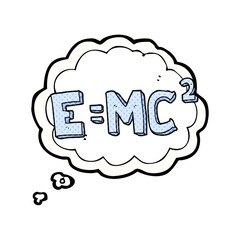 thought bubble cartoon science formula
