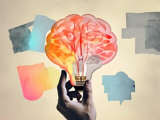 Brain Lightbulb Thinker 
