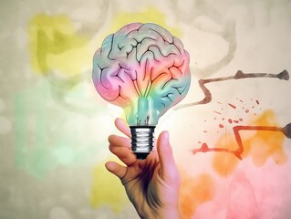 Brain Lightbulb Thinker III