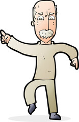 cartoon angry old man