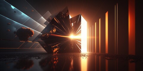 abstract gold epic space background